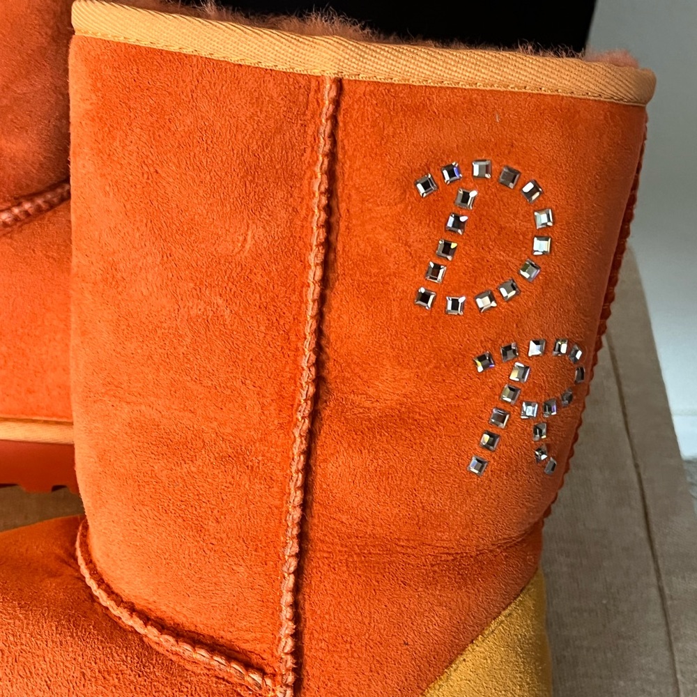 Ugg Authentic Custom-Made Orange Suede Monogram S… - image 6
